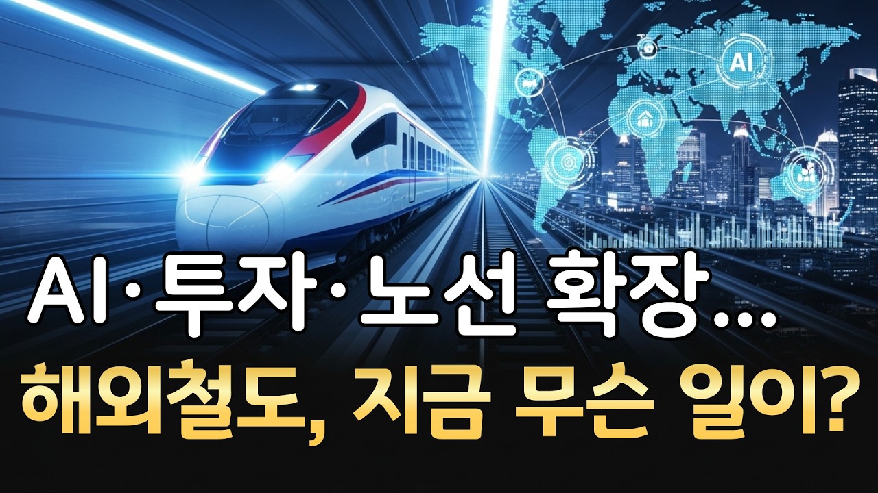 AI·투자·노선 확장… 해외 철도, 지금 무슨 일이? (주간해외철도동향 2026년 4월 1주차)