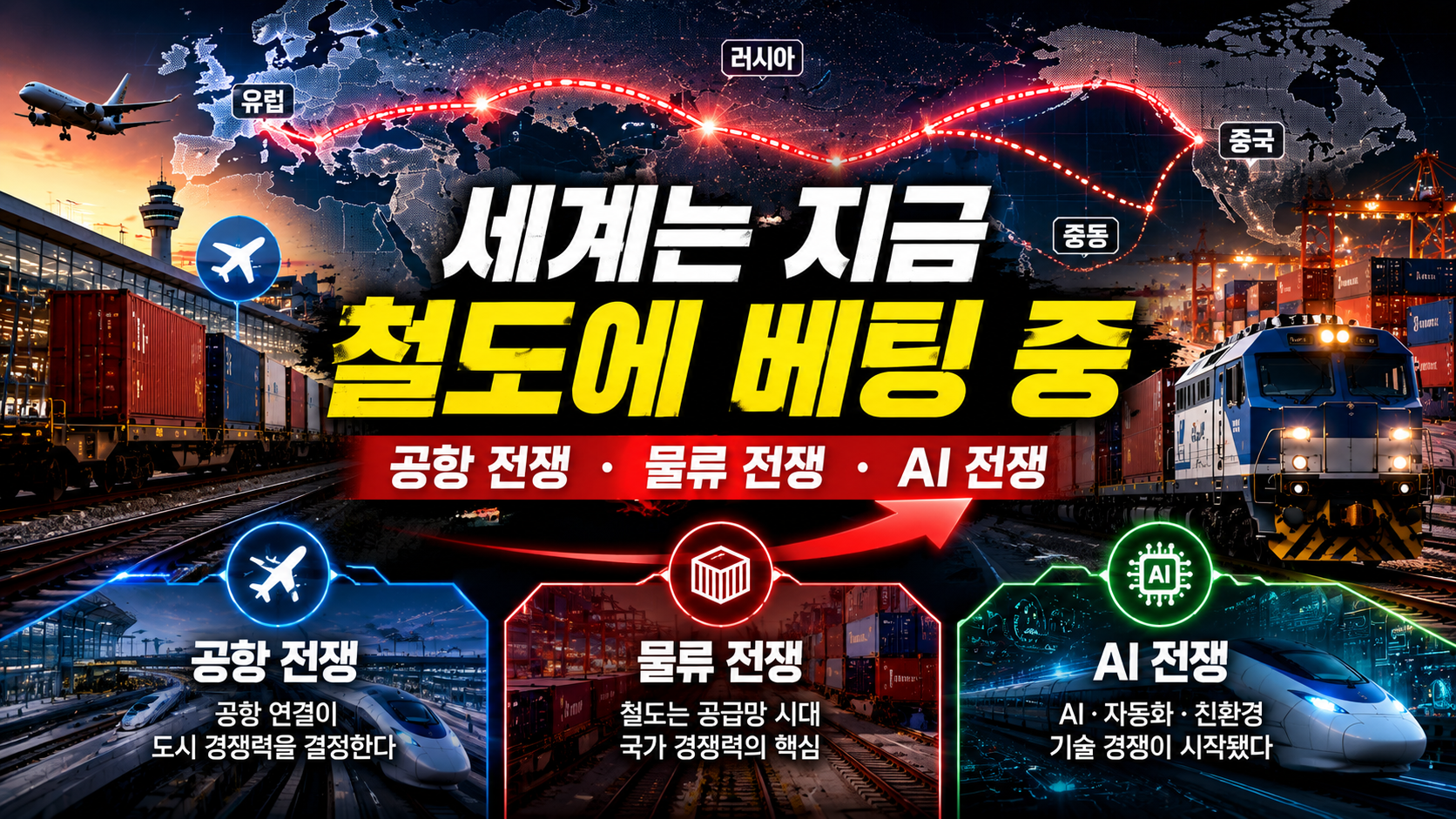 지금 전 세계가 철도에 돈 쏟아붓는 진짜 이유… 공항·물류 전쟁 시작됐다