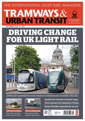 TRAMWAYS and URBAN TRANSIT 표지